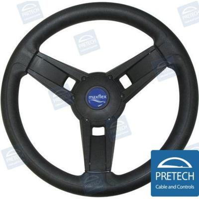 PREMF34521 - ZWART OVERMOLLED OXNARD STUURWIEL - 350