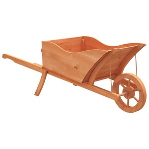 vidaXL Plantenbak kruiwagen 128x45,5x43 cm massief vurenhout