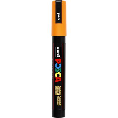 Uni-Posca Posca marker, afm pc-5m, lijndikte 2,5 mm, medium, bright yellow, 1 stuk