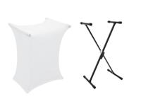 DIMAVERY Set SVT-1 Keyboard Stand + Cover white