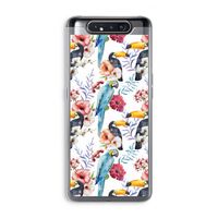 Bloemen tukan: Samsung Galaxy A80 Transparant Hoesje