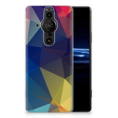 Sony Xperia Pro-I | TPU Hoesje | Polygon Dark