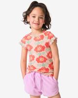 HEMA Kinder T-shirt jersey bloemen lichtroze (lichtroze)