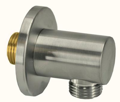 Wiesbaden luxe mess.muur doucheaansluiting rond 1/2&apos;&apos; geborsteld staal