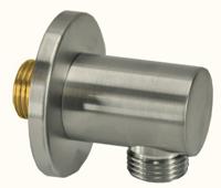 Wiesbaden luxe mess.muur doucheaansluiting rond 1/2&apos;&apos; geborsteld staal