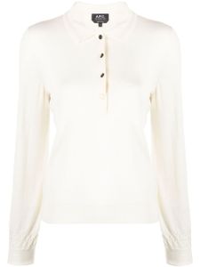 A.P.C. polo en maille - Blanc