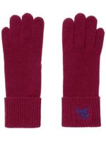 Burberry gants à logo EKD brodé - Rouge