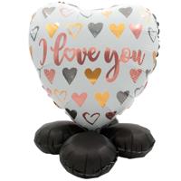 Lucht gevulde ballon op voetje i love you Lucht gevulde ballon op voetje i love you