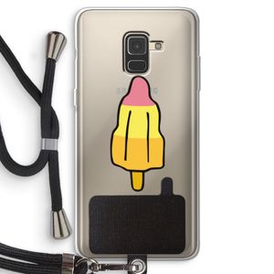 Raketijsje: Samsung Galaxy A8 (2018) Transparant Hoesje met koord