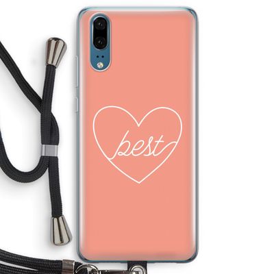 Best heart: Huawei P20 Transparant Hoesje met koord