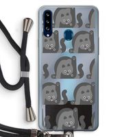 Cats: Samsung Galaxy A20s Transparant Hoesje met koord