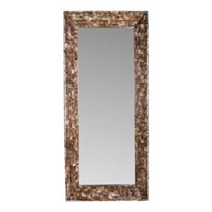 PTMD Chelsae Bronze poly rectangle shell mirror