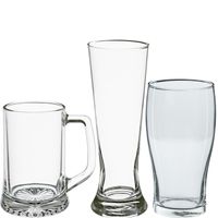 Bierglazen set - pilsglazen/bierpullen/pint glazen - 12x stuks - glas