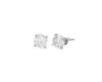 Karma Oorbellen Round Zirconia 3 mm Zilver