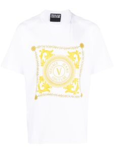 Versace Jeans Couture t-shirt en coton à logo imprimé - Blanc