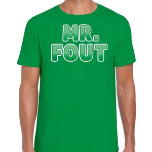 Verkleed t-shirt voor heren - Mr. Fout - groen - carnaval