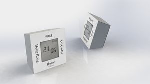 NeXtime NE-5190WI Alarmklok 7,4x4x7,4cm Metaal, Wit, &apos;Turn4Time&apos;