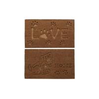 Deurmat DKD Home Decor Bruin Rubber Kokosnoot (75 x 45 x 2,3 cm) (2 Stuks)