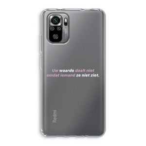 uw waarde daalt niet: Xiaomi Redmi Note 10S Transparant Hoesje