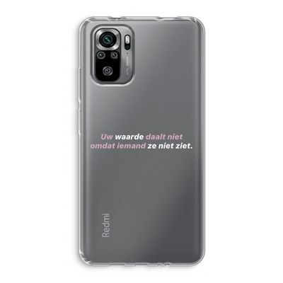 uw waarde daalt niet: Xiaomi Redmi Note 10S Transparant Hoesje