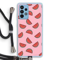 Watermeloen: Samsung Galaxy A52 Transparant Hoesje met koord