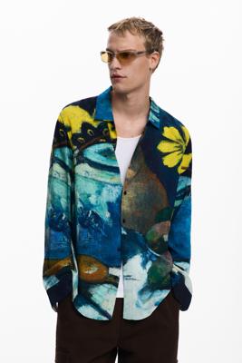 Overhemd met lange mouwen stilleven - BLUE - XL