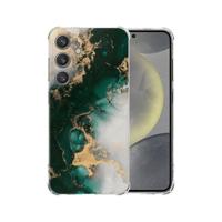 Samsung Galaxy S25 Hoesje - Marmer Groen TPU Antishock