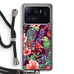 Papegaaien: Xiaomi Mi 11 Ultra Transparant Hoesje met koord