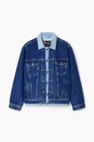 Patchwork spijkerjack - BLUE - L