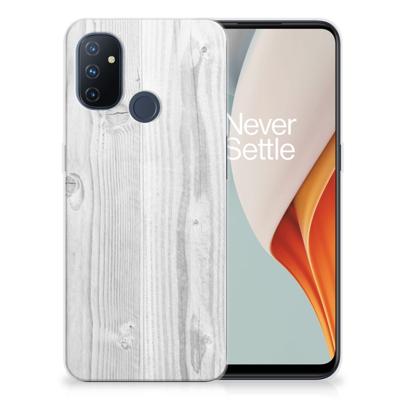 OnePlus Nord N100 | Bumper Hoesje | White Wood