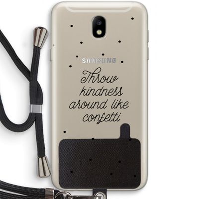 Confetti: Samsung Galaxy J7 (2017) Transparant Hoesje met koord