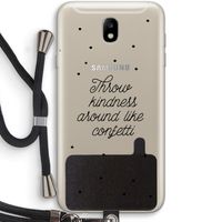 Confetti: Samsung Galaxy J7 (2017) Transparant Hoesje met koord