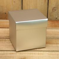 Bonbon doosjes - Chocolade doosje - Zilver mat Kubus - 24 stuks