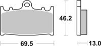 BREMBO Remblokken, voor de moto, Road Gesinterd Metaal 07SU30SP