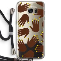 Hands dark: Samsung Galaxy S7 Edge Transparant Hoesje met koord