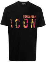 DSQUARED2 t-shirt Icon à logo tropical imprimé - Noir