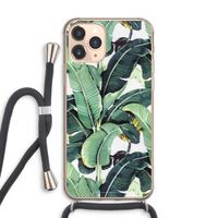 Bananenbladeren: iPhone 11 Pro Max Transparant Hoesje met koord