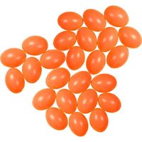 25x Plastic oranje eitjes 6 cm decoratie/versiering - Feestdecoratievoorwerp - thumbnail