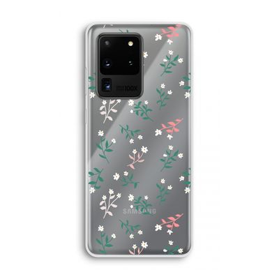 Small white flowers: Samsung Galaxy S20 Ultra Transparant Hoesje