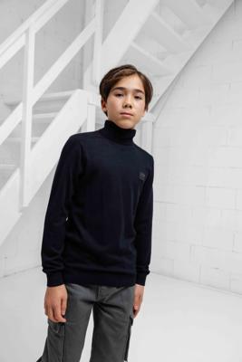 Antony Morato Knitted Col Sweater Kids Donkerblauw - Maat 128 - Kleur: Donkerblauw | Soccerfanshop