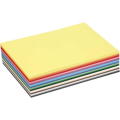 Colortime Gekleurd karton, a5, vel 148x210 mm, 180 gr, diverse kleuren, 60 div vellen/ 1 doos
