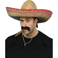 4x stuks mexicaanse sombrero hoed verkleedaccessoire voor volwassenen - thumbnail