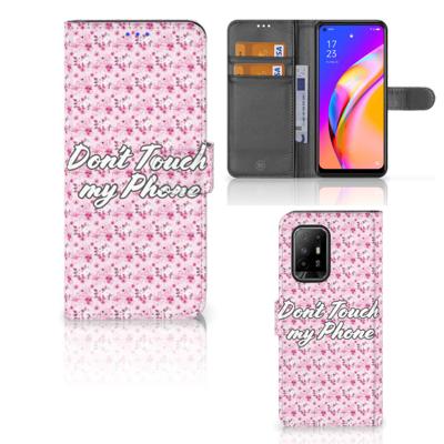 OPPO Reno5 Z | A94 5G Portemonnee Hoesje Flowers Pink DTMP OPPO Reno5 Z | A94 5G Portemonnee Hoesje Flowers Pink DTMP