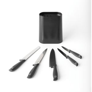 Brabantia Tasty+ messenblok plus 5 messen - Dark Grey