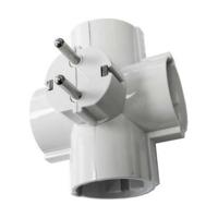 Stekkerdoos EDM E40066 Thermoplast 2400 W 250 V 16 A Viervoudig