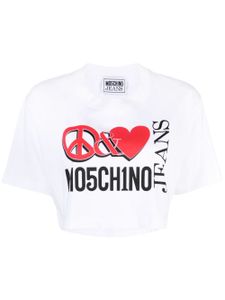 MOSCHINO JEANS t-shirt en coton à logo imprimé - Blanc