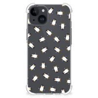 Doorzichtige Silicone Hoesje voor iPhone 15 Plus Pinguïn - thumbnail