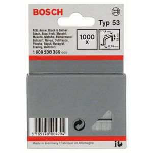 Bosch Accessories 1609200369 Nieten met fijn draad Type 53 1000 stuk(s) Afm. (l x b) 18 mm x 11.4 mm