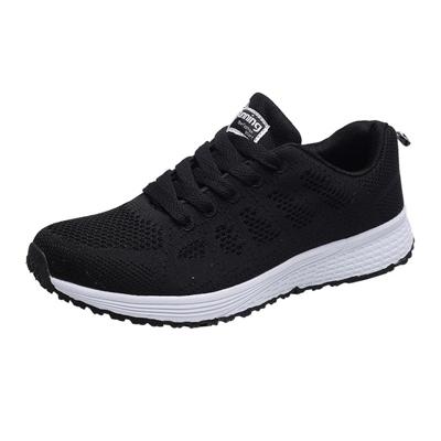 Mesh ademend platte sneakers Running schoenen casual schoenen voor vrouwen grootte: 39 (zwart)