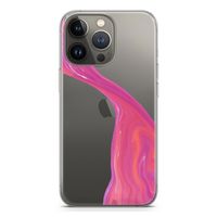 Paarse stroom: iPhone 13 Pro Transparant Hoesje